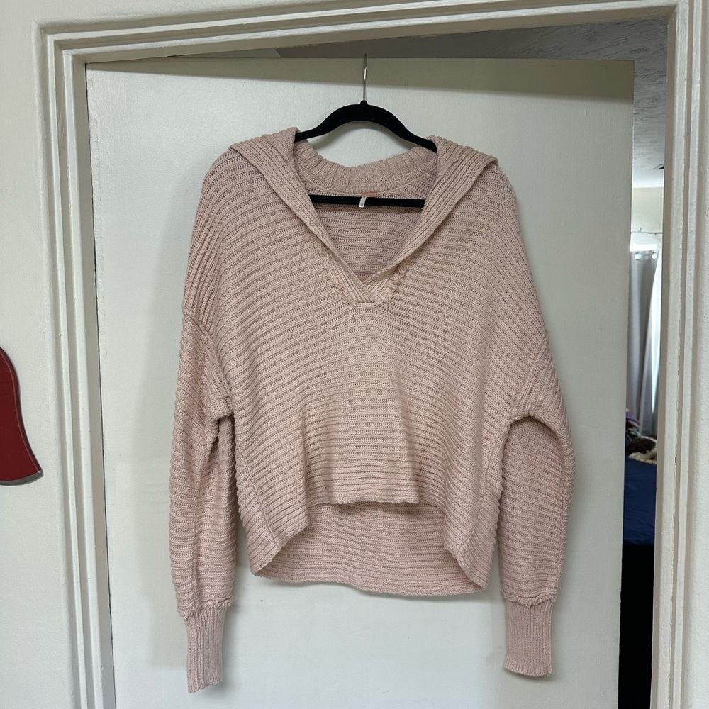 Free people Cozy Pink Knit Sweater